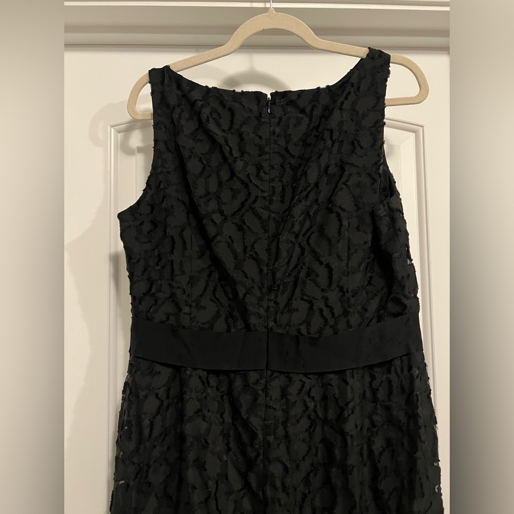 St. John Black Lace Pattern Sleeveless Gown Long Maxi Dress Sz 10 Formal Evening - Picture 9 of 17